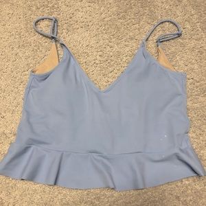 Kortni Jeane Scoop Back Top Large Powder Blue